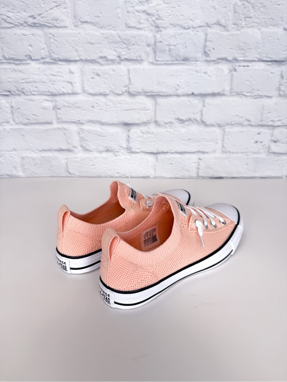 New Converse Chuck Taylor All Star Shoreline Knit Slip-On Sneaker Soft Peach